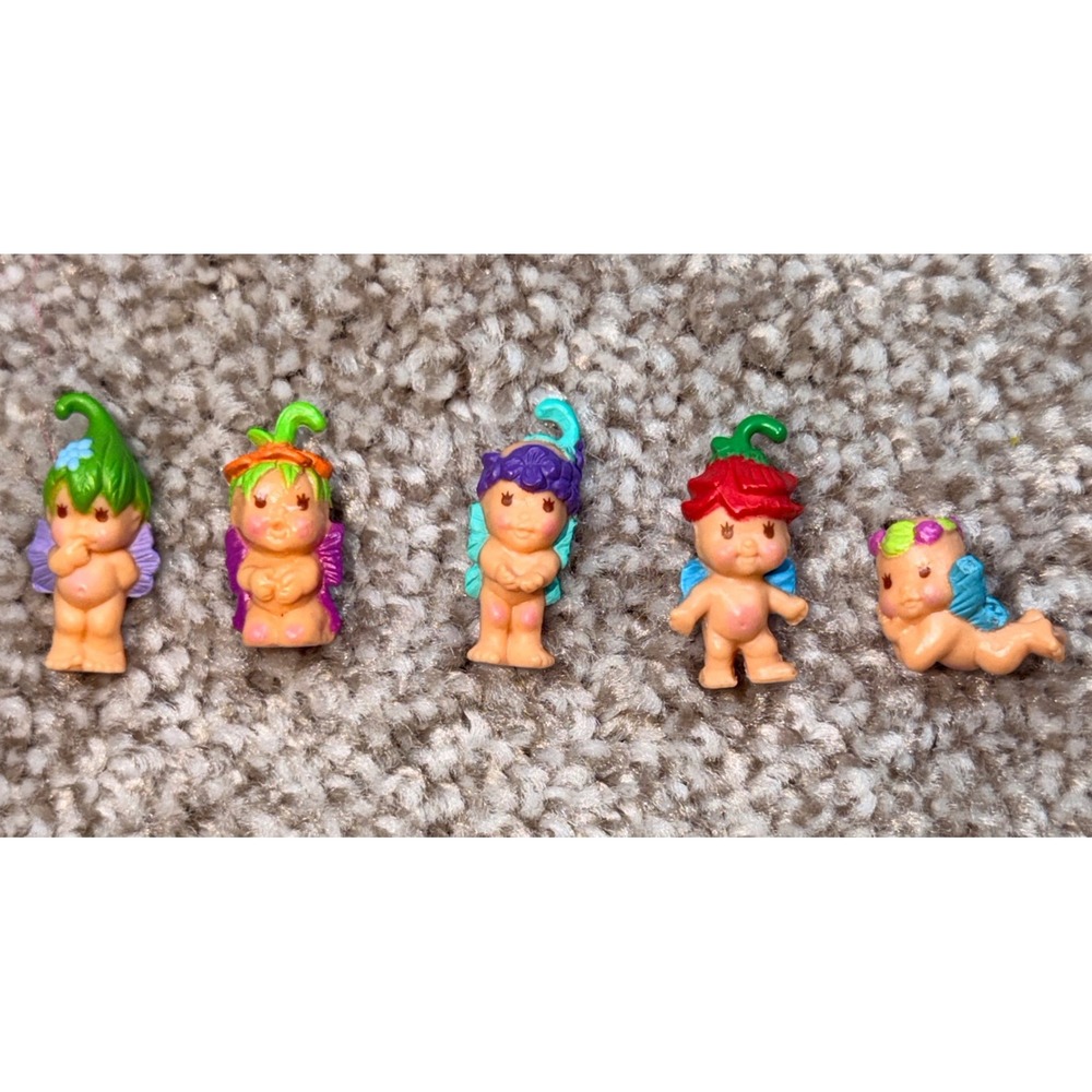Vintage 90's Kenner Fairy Winkles Sweet Dreams Seashell Compact 5 Mini Figures - Picture 8 of 8
